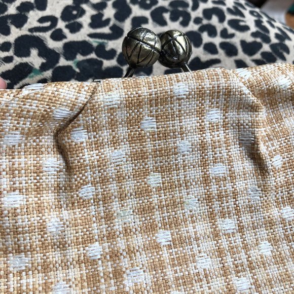 Franchi Collection FALL butter tan woven straw bag Coachella festival w… - Picture 2 of 5